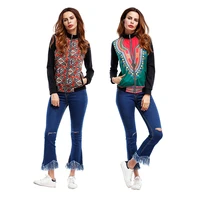 s 2xl slim tight zipper coat jacket national style floral print tops jacket spring autumn casual leisure tops