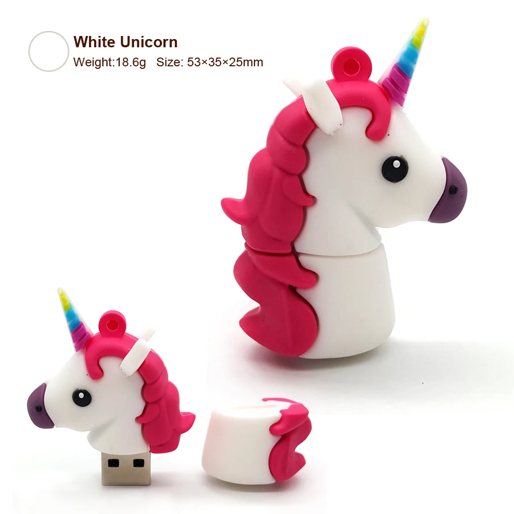 USB 2 0 мультяшный флеш накопитель Единорог Миньоны накопители лошадь 4 ГБ 8 16 32 64 с