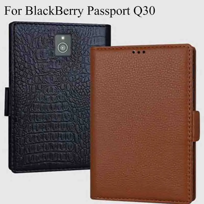 Чехол книжка из натуральной кожи для BlackBerry PassportQ30 Q 30|Чехлы-книжки| |
