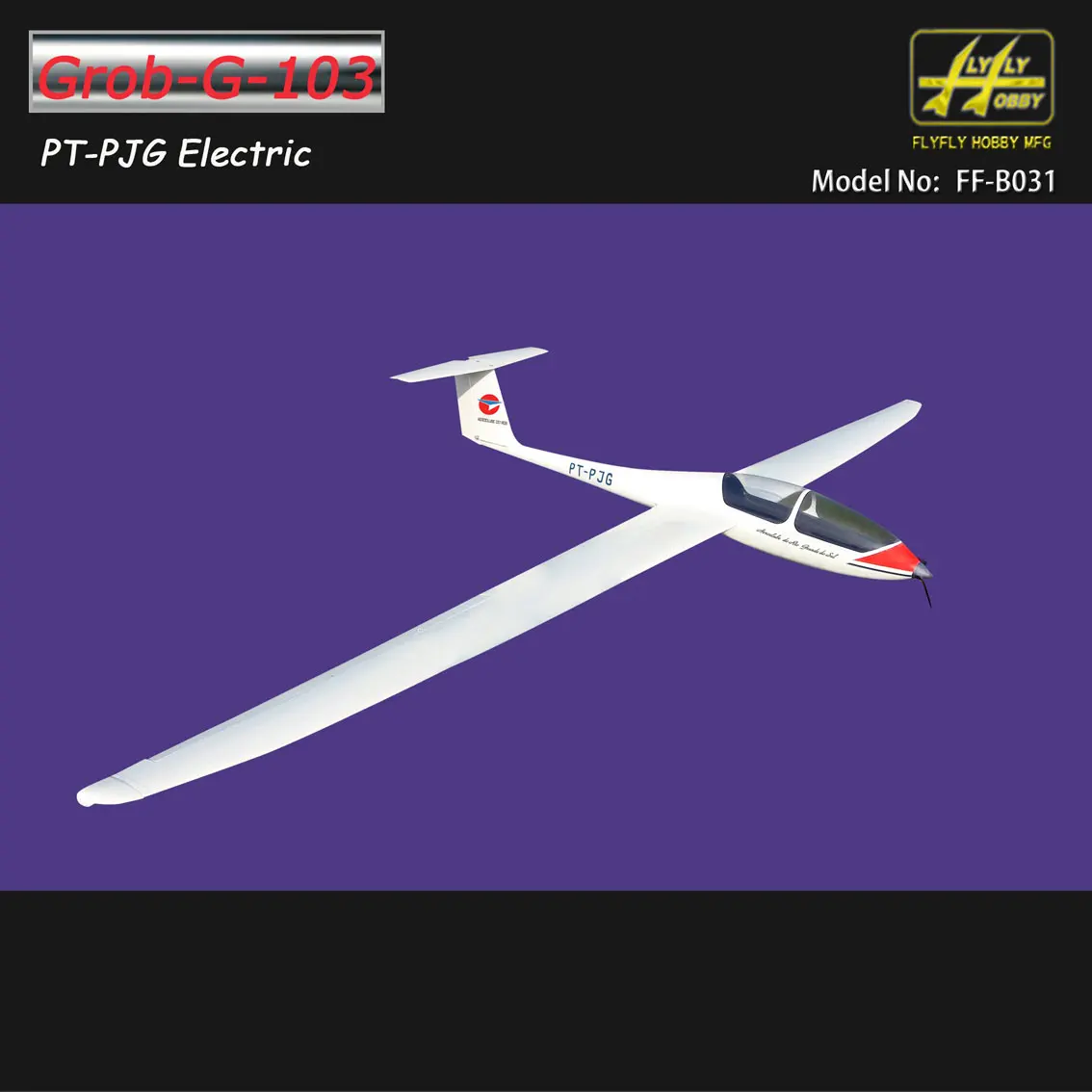 FlyFly Hobby Grob G 103 Электрический планер PT PJG с тормозом 3000 мм ARF без электрической