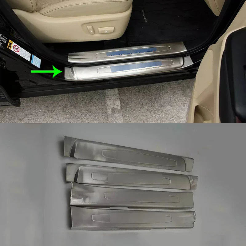 

Car Accessories Interior Stainless Steel Outer Door Sill Scuff Plate Threshold Plate For Toyota Highlander 2018 Car Styling