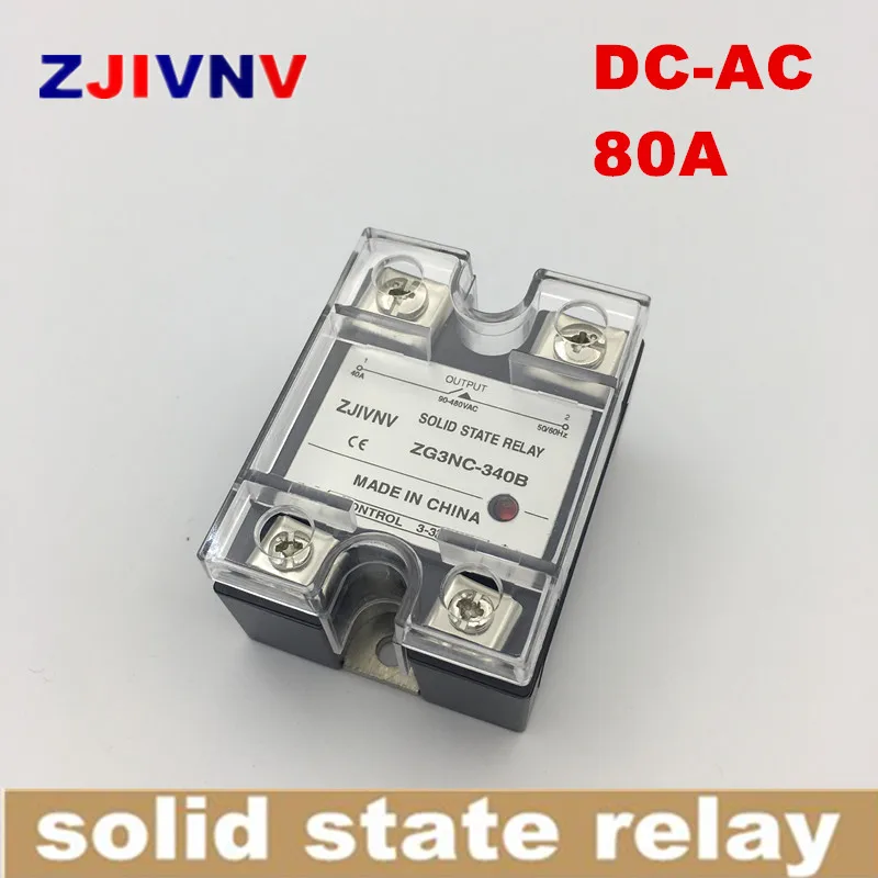 Однофазное твердотельное реле 80A SSR 80DA постоянный ток контроль переменного тока