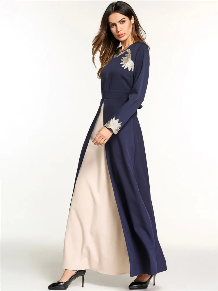 2018 Новый Малайзия Аравия Ближний Восток мусульманский Абаи вышивкой одежда с