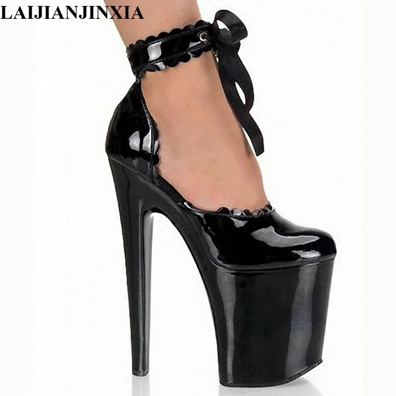 New Women's Platform Pumps Pole Dancing Shoes 8 Inch High Heels Shoes Nightclub Dance Shoes E-034