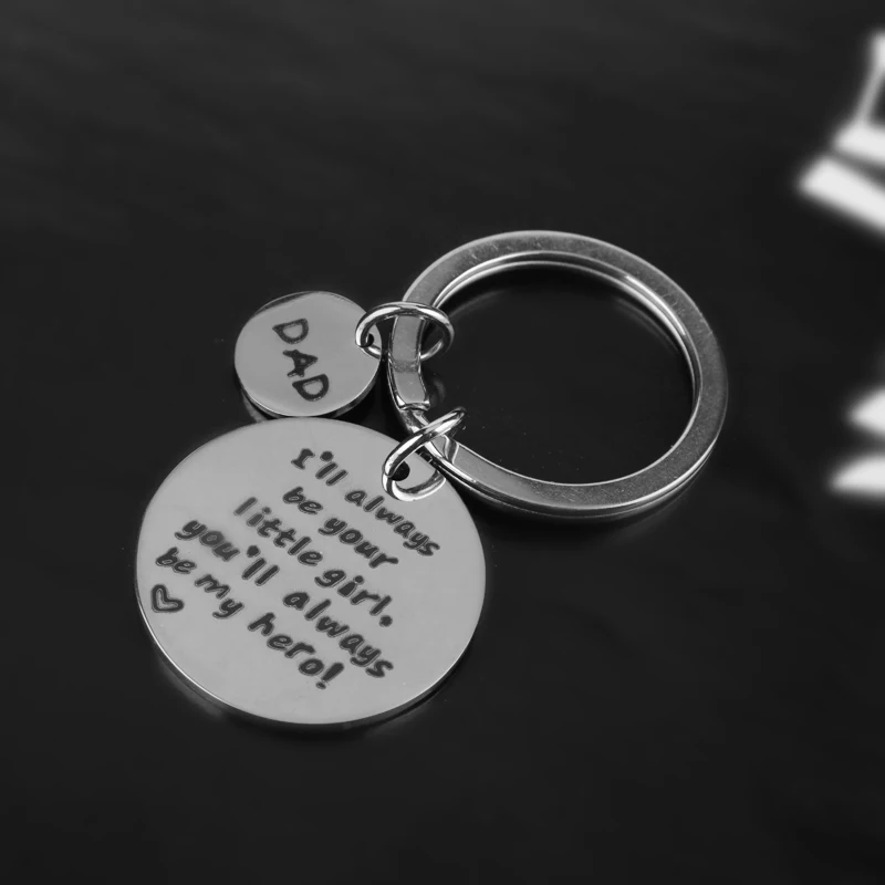 Новейшая модель Father's Day папа брелок &quotя всегда будет ваша маленькая девочка вы