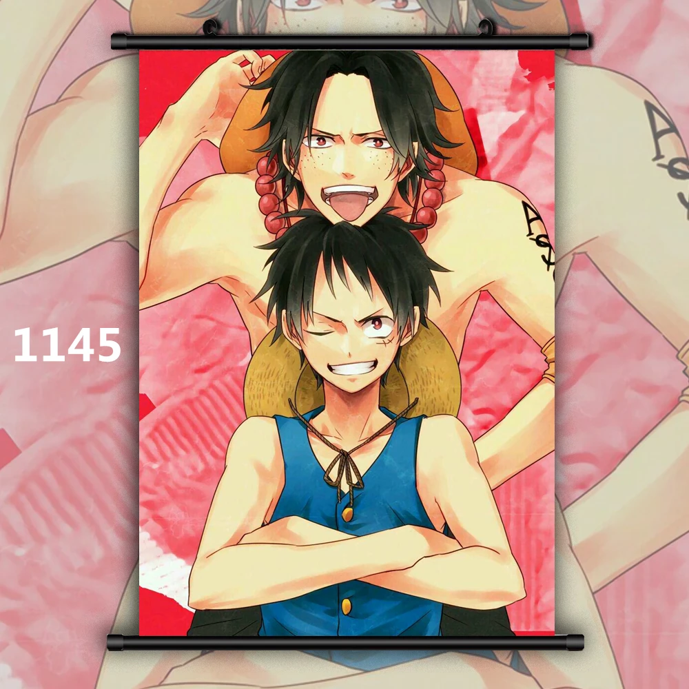 1145 One piece Portgas D Ace Луффи Аниме Манга настенный плакат свиток - Цвет: 1145