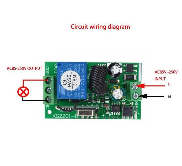Интеллигентая (ый) прибор AC220V 110V 1CH 10A Беспроводной светодиодный светильник с