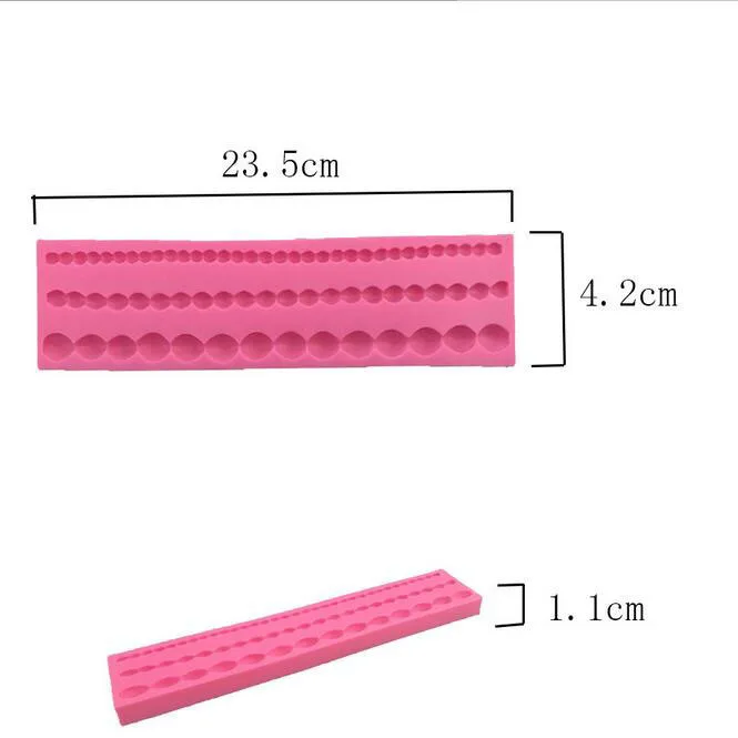Cute Pearl String Beads Silicone Mold Cake Decorating Fondant Baking Mould DIY Gumpaste Chocolate Kitchen Tools |