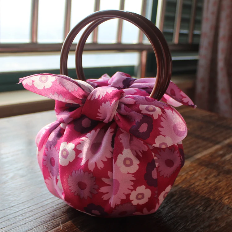 Japan Wrap the cloth furoshiki polyester / Japanese style flower printed 70cm/Many Uses