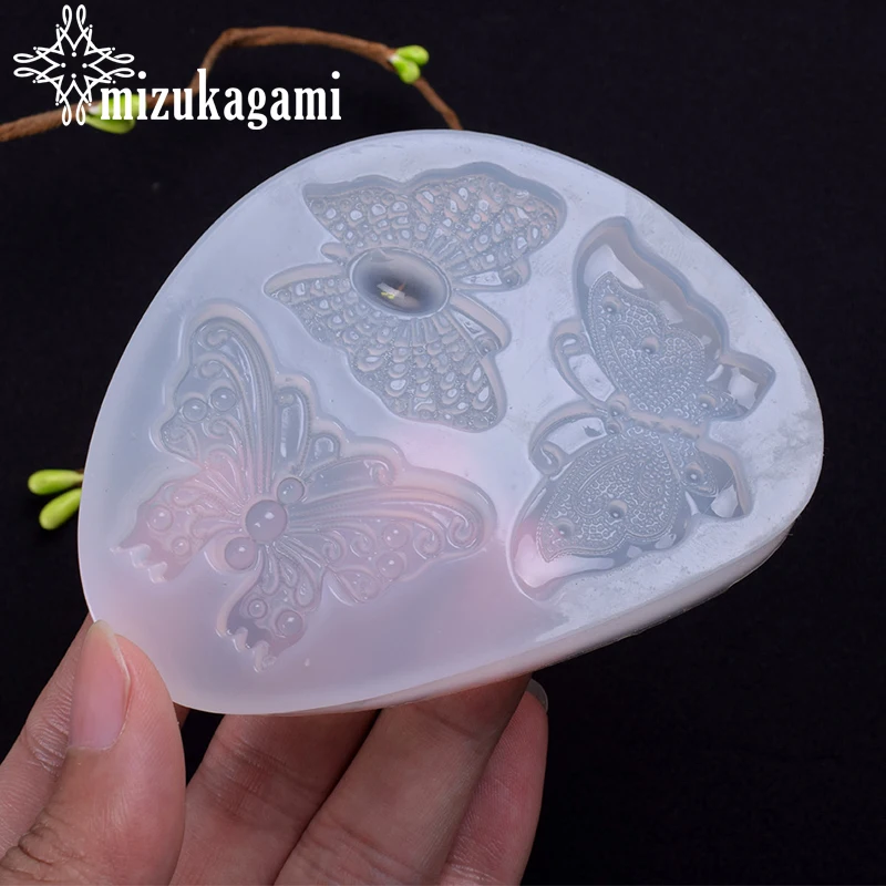 1 шт. УФ полимерные ювелирные изделия Жидкая силиконовая форма 3D бабочка