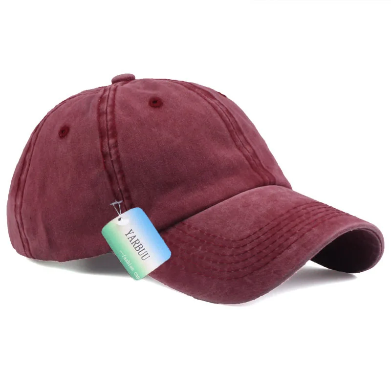 Брендовые бейсболки YARBUU новинка 2017 модные однотонные джинсовые шапки женская