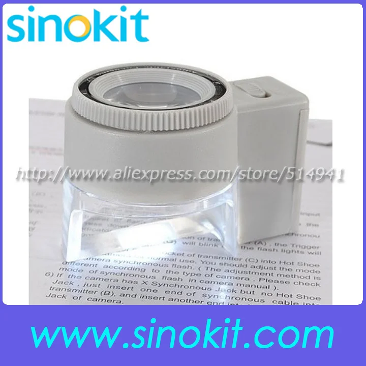 

8X Led Light Scale Measuring Reading Magnifier Magnifying Eye Loupe Glass Pocket MG1300-2