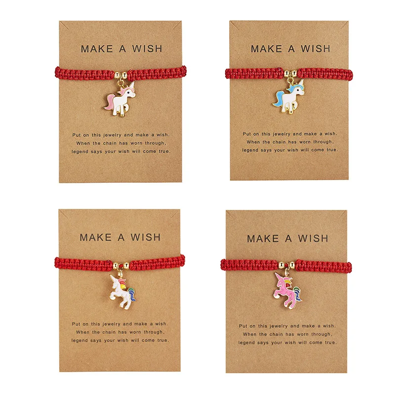 

Rinhoo lucky weave Red Rope horse bracelet lovely horse pendant adjustable bracelet charm trend jewelry gift For women girls