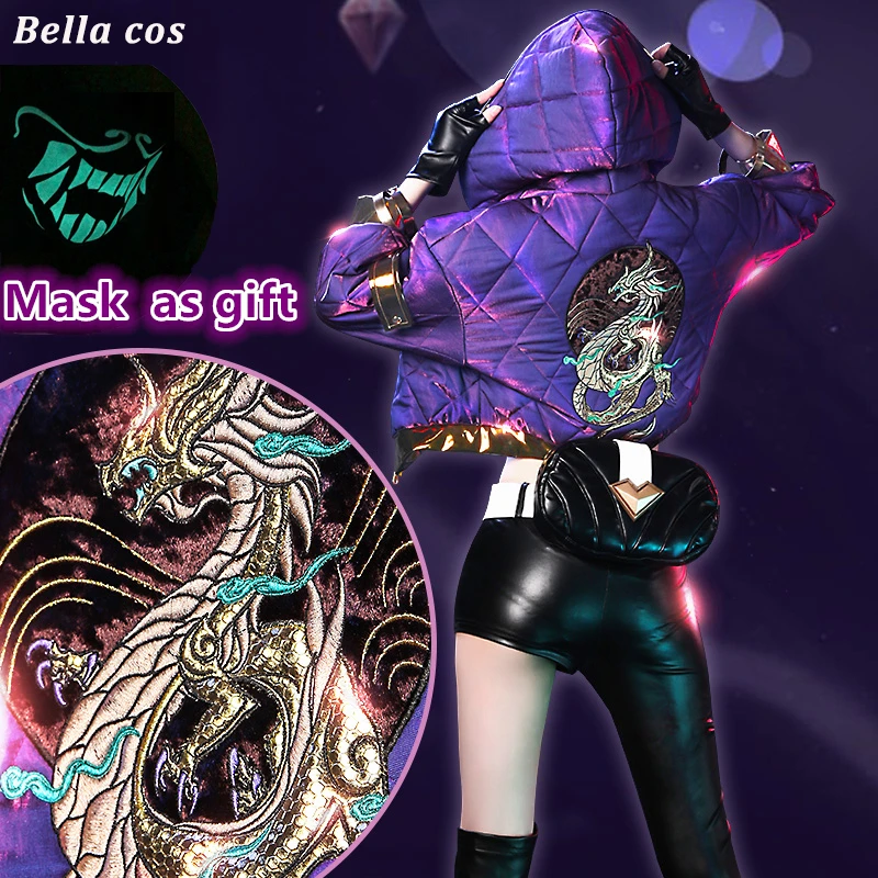 Популярная Игровая одежда LOL KDA Akali костюм для косплея сексуальная женская обувь