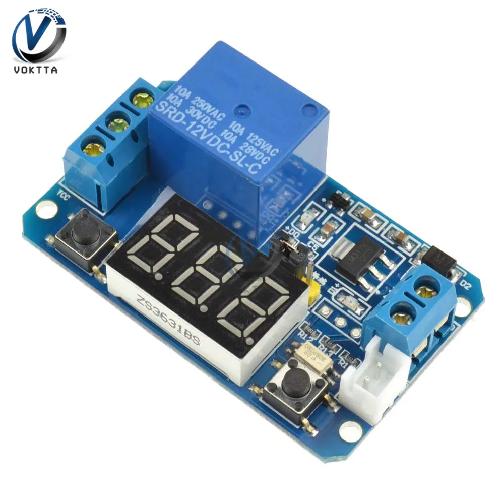 Реле 12 В со светодиодным экраном цифровой дисплей стандартный триггер модуль