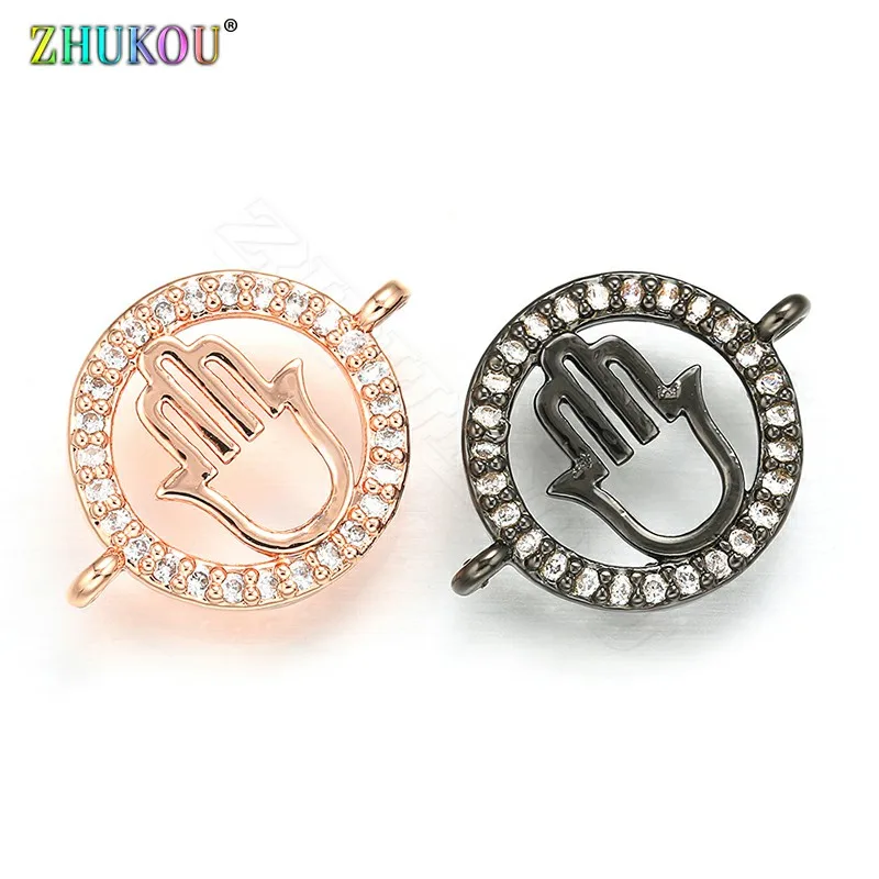 ZHUKOU 14*19 мм корейские латунные кубические циркониевые пальмовые подвески
