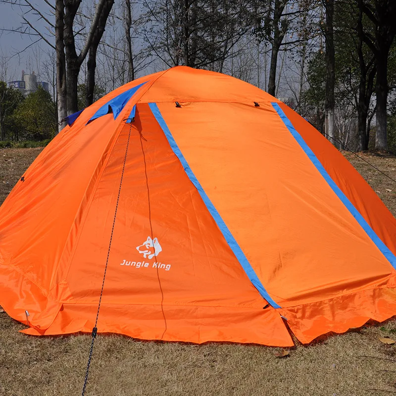 Preise 2 Menschen Orange/Rot/Blau Doppel Schicht Im Zelte Wasserdicht Schnee-regendicht Schnee Kleid Aluminium Pole Wandern Camping Zelt