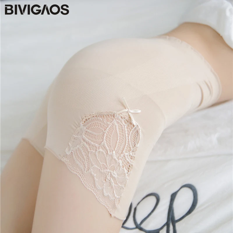 Bivigaos лето новые женские бесшовные трусики кружевная майка облегающая шорты