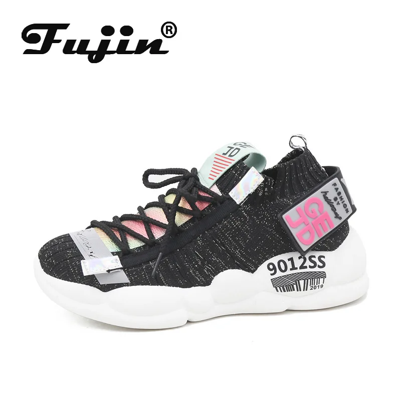 Женские тканые кроссовки Fujin Torre повседневные туфли на плоской подошве обувь для