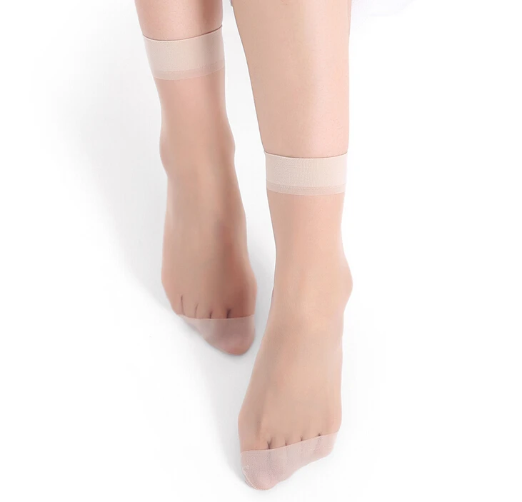 Носки женские бамбуковые тонкие прозрачные шелковые 5 пар = 1 лот | Женская одежда