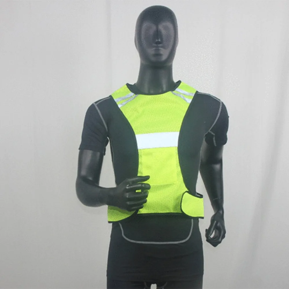 Running High Visibility Reflective Vest Fluorescent Yellow Orange Security Waistcoat For Night Outdoor Riding Vests | Безопасность и