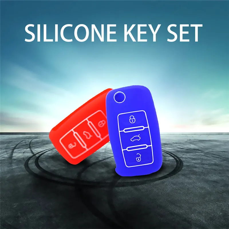 New Universal Silicone Car Key Cover Case Shell fob for VW Bora Jetta POLO Passat Skoda Superb Octavia Fabia SEAT Ibiza Leon |