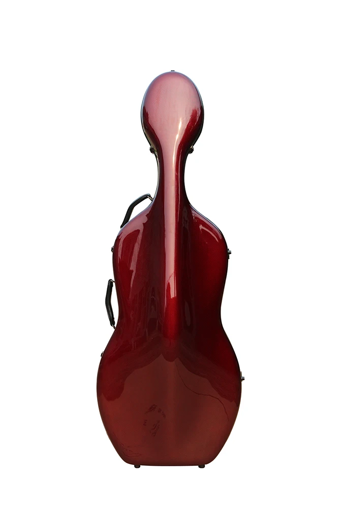Dark Red 4/4 Виолончель чехол из углеродного волокна виолончель коробка высокопрочный светильник золотой красный цвет 3,7 кг - Цвет: Dark Red