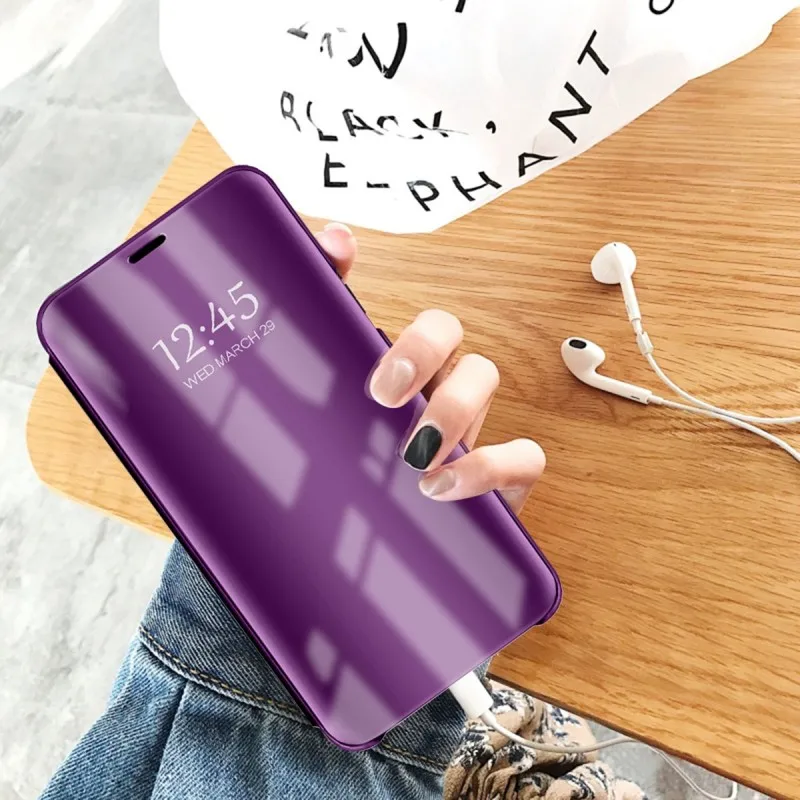 Mirror Smart Case For LG V40 V30 V35 Clear View PU Leather Shockproof Kickstand Flip Cover Plus V50 V60 | Мобильные телефоны и
