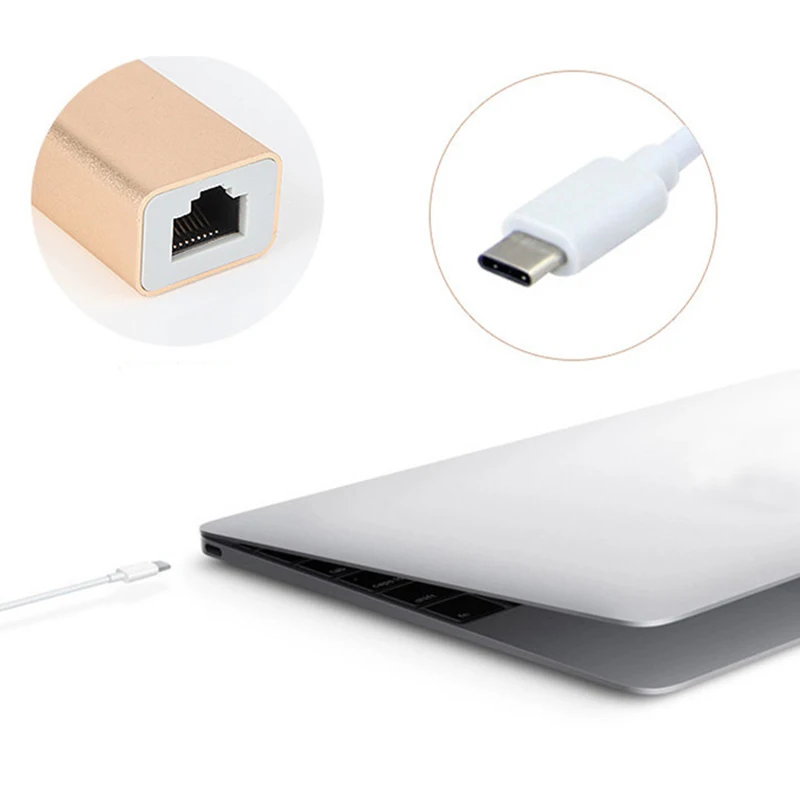 3 порта USB 3,0 концентратор USB 3,1 type-C штекер для 10/100/1000 Мбит/с Gigabit Ethernet LAN сетевая карта RJ45 адаптер для Macbook