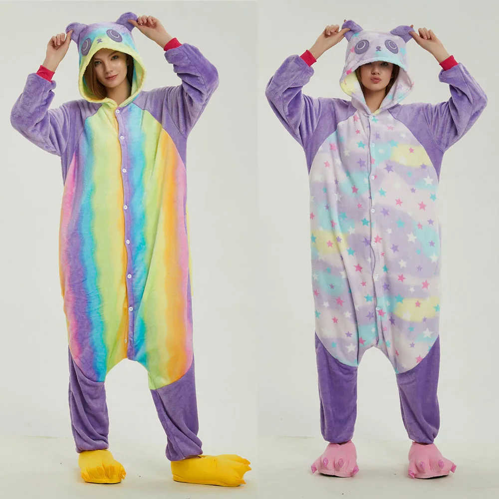 Пижама кигуруми с длинным рукавом и капюшоном Фланелевая пижама Кигуруми для