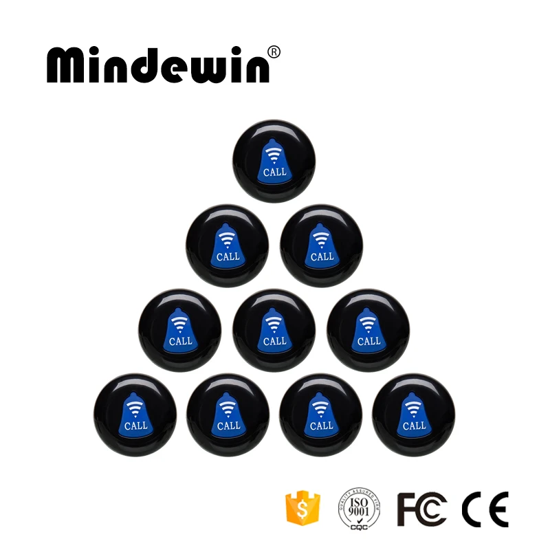 10 шт. беспроводной звонок для вызова официанта 433 МГц|call button|wireless calling bellcall button waiter