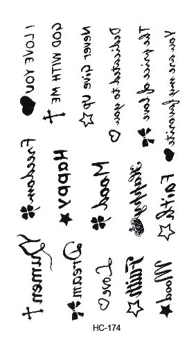 Ежедневный хит продаж боди арт Секс Продукты Черный Белый я люблю вас