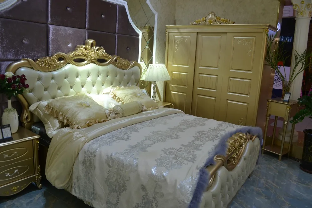 Роскошный комплект мебели для спальни в европейском стиле 0409 312|bedroom furniture sets|furniture