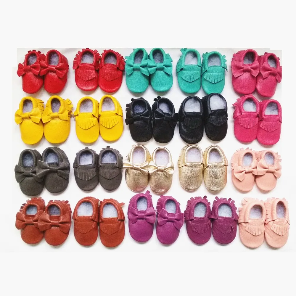 Мокасины из натуральной кожи для новорожденных обувь первых шагов с мягкой