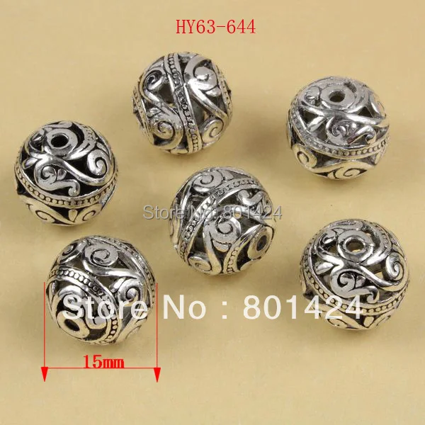63-644 zinc alloy antiquated sliver plated metal hollow reaationary diy beads | Украшения и аксессуары