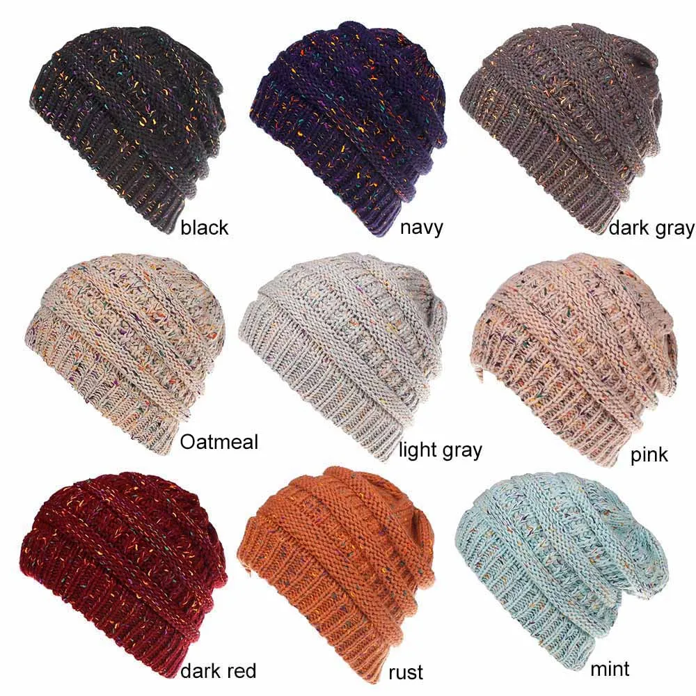 Hot! Winter Men Women Baggy Warm Crochet Wool Knit Ski Hip-Hop Beanie Skull Slouchy Snow Casual Caps Hat #VD1098 | Аксессуары для