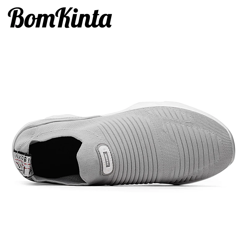 BomKinta 2018 Новая удобная повседневная обувь для мужчин стрейч носок дышащие