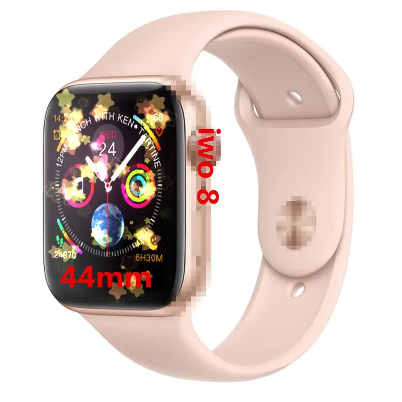 Pink IWO 8 PLUS 44 мм умные часы серии 4 спортивные умные часы для apple iphone 6 6s 7 8 X plus для samsung умные часы honor 3 - Цвет: Pink