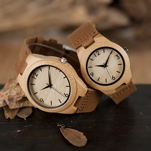 Часы BOBO BIRD Lovers, японские кварцевые наручные часы с ремешком из натуральной кожи, Прямая поставка