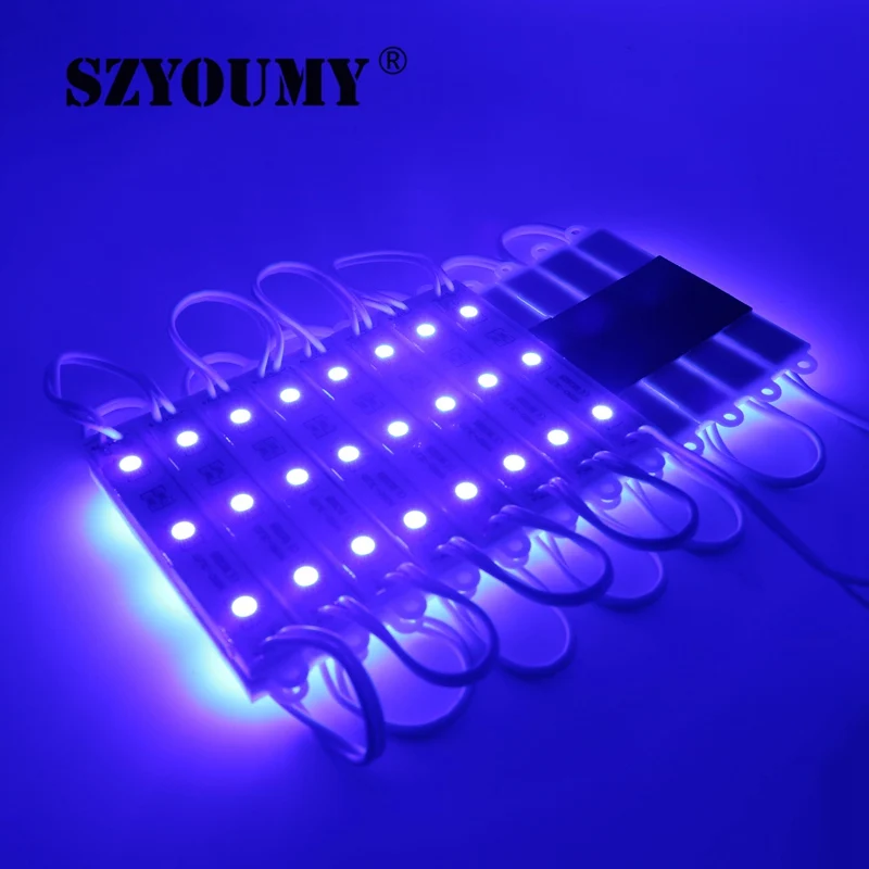 

SZYOUMY 1000pcs DC12V 5050 3 LED Modules Green/Red/Blue/White/Warm White Waterproof IP65 Free DHL or FEDEX to USA
