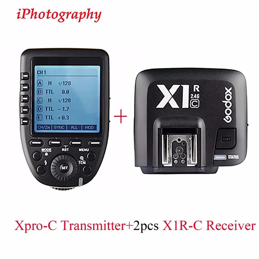 Godox Xpro-C ttl беспроводной триггерный передатчик вспышки w/X1R-C ttl беспроводной триггер для вспышки приемник триггер для камеры Canon