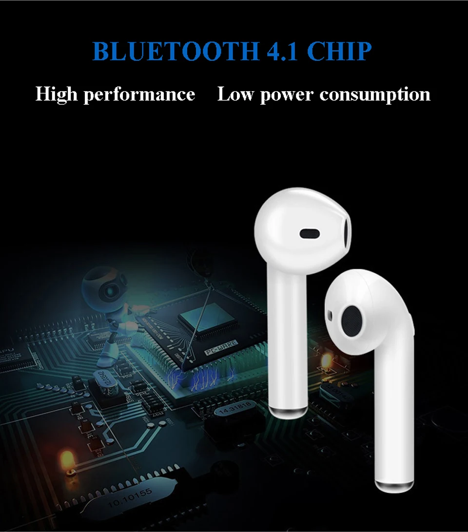 Soulusic, 10 шт./лот,, i7 TWS, беспроводные Bluetooth наушники, наушники, гарнитура, спортивные наушники, наушники, Audifonos с микрофоном