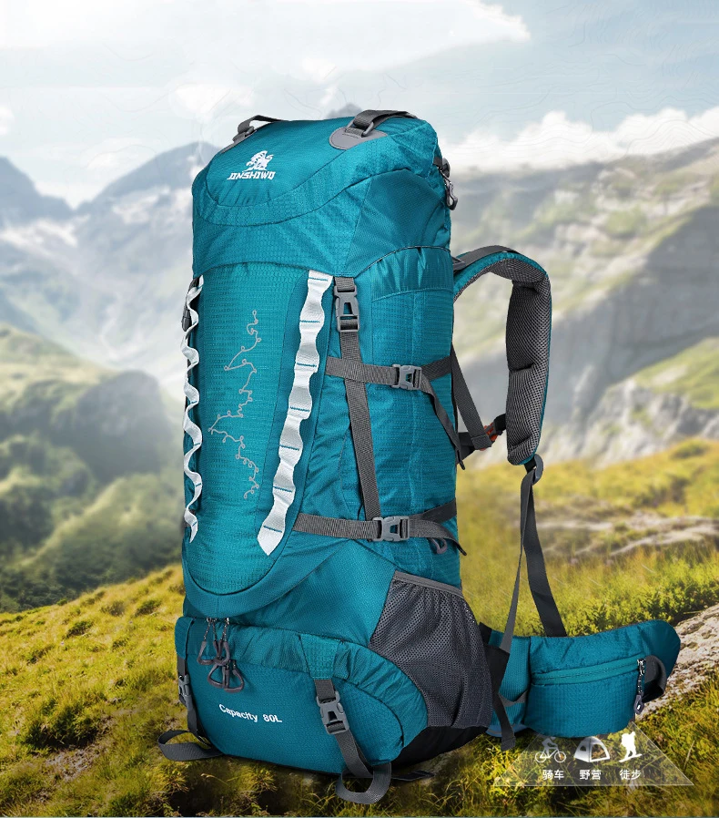 80l Ultra Large hiking backpack lightweight Backpacking backpack Trekking Outdoor Travel Mountaineering Camping packsack