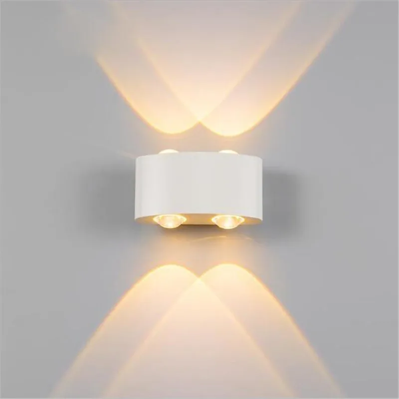 Modern Waterproof Black/White Aluminum Led Outdoor Wall Lamp for Garden Entrance Corridor Deco Porch Light 110/220V 2302 | Лампы и