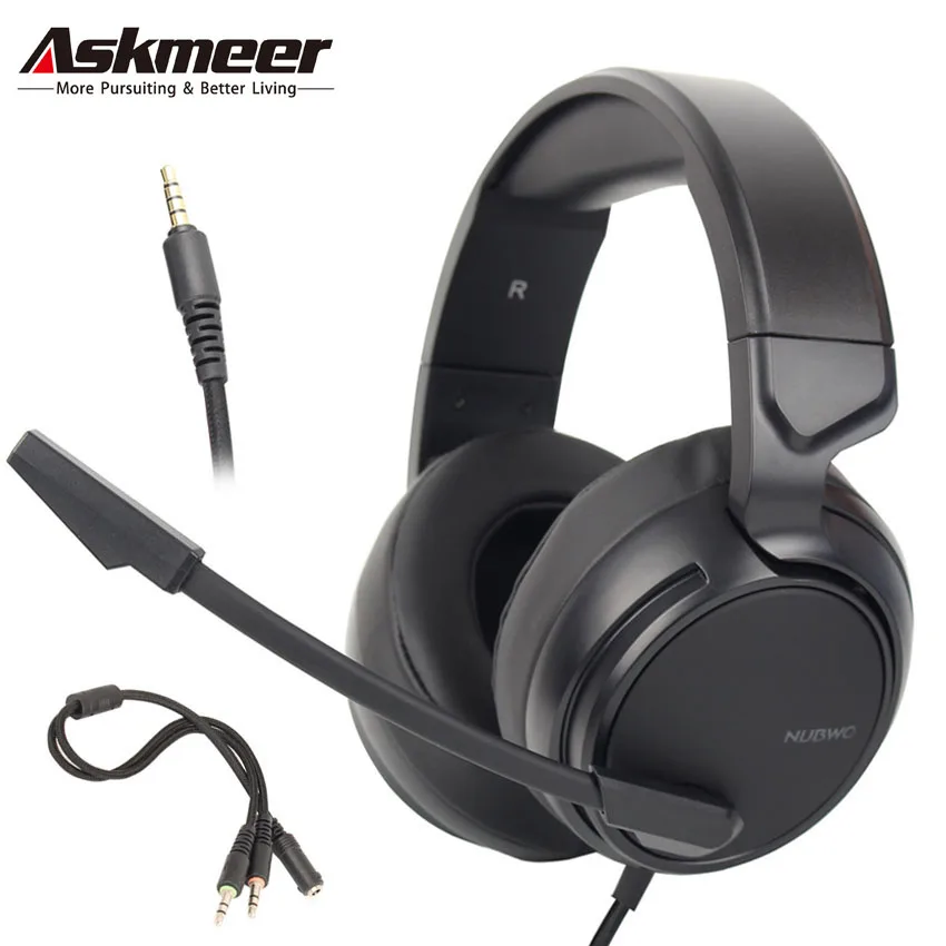 ASKMEER лучшая PS4 игровая гарнитура casque PC стерео наушники с микрофоном для Xbox One/Nintendo