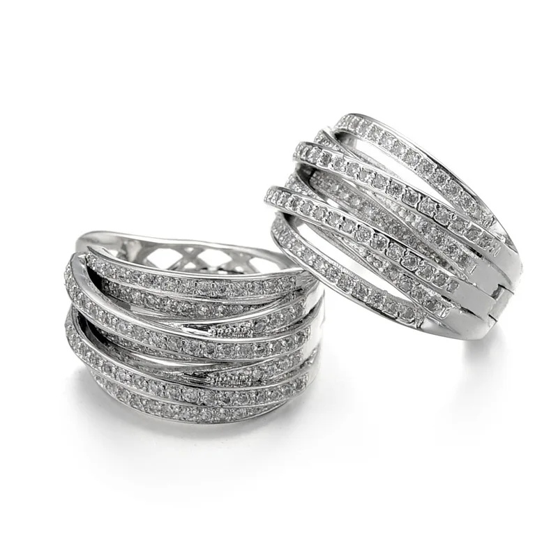 Серьги кольца с крестиком в европейском стиле большие серьги цирконием ретро