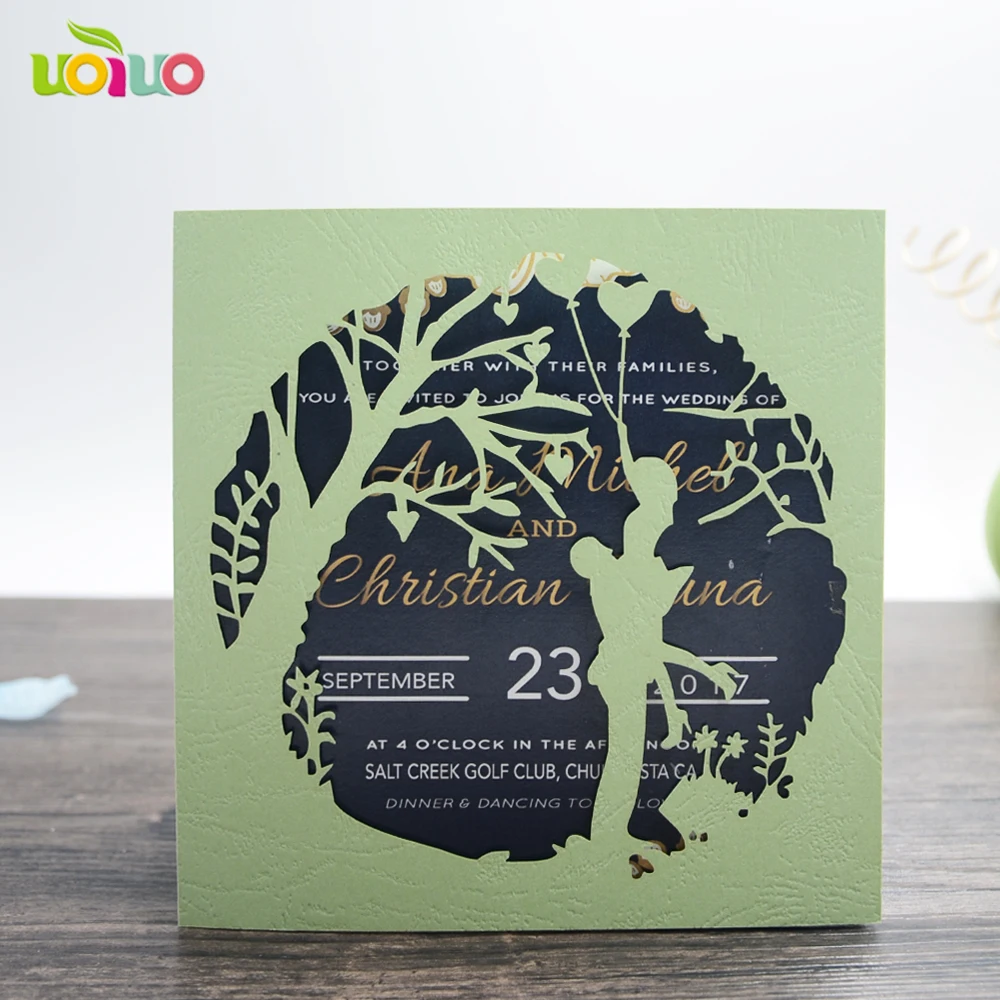 Cheap price china wedding invitation card laser cut bride groon engagement with printing rsvp | Дом и сад