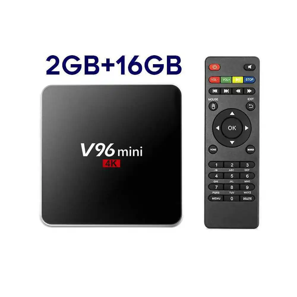 Only TV Box V96 Мини Android 7,1 Smart tv Box 2 Гб 16 Гб IP tv BOX Allwinner H3 четырехъядерный H.265 4 K 1,5 ГГц WiFi медиаплеер приставка - Цвет: Only TV Box