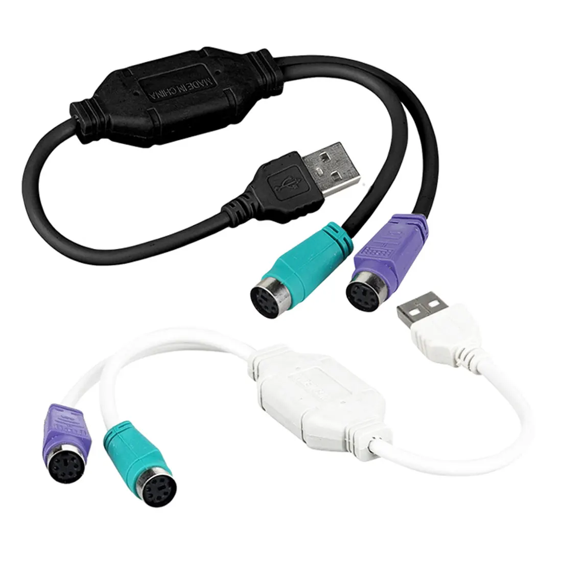 Высококачественный USB штекер в PS/2 PS2 Женский конвертер Кабель адаптер шнура