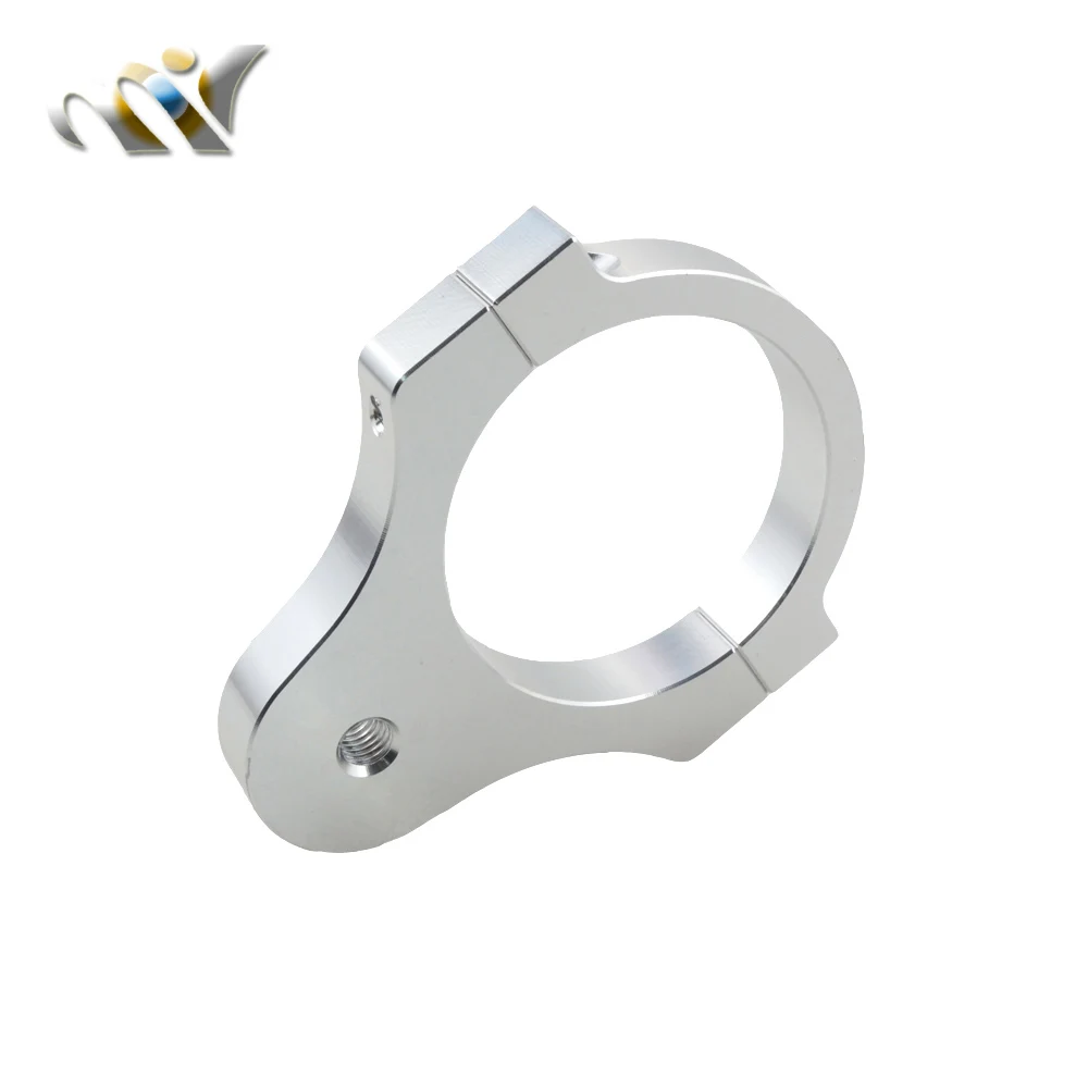 

MOFO CAIZHUANGSHI Aluminum Steering Damper Fork Frame Mounting Clamp Bracket Foot Fixer for Motorcycle Bike Modification Silver